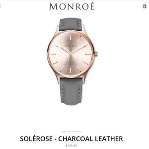 BRAND NEW WATCH solérose, Charcoal and gold rose